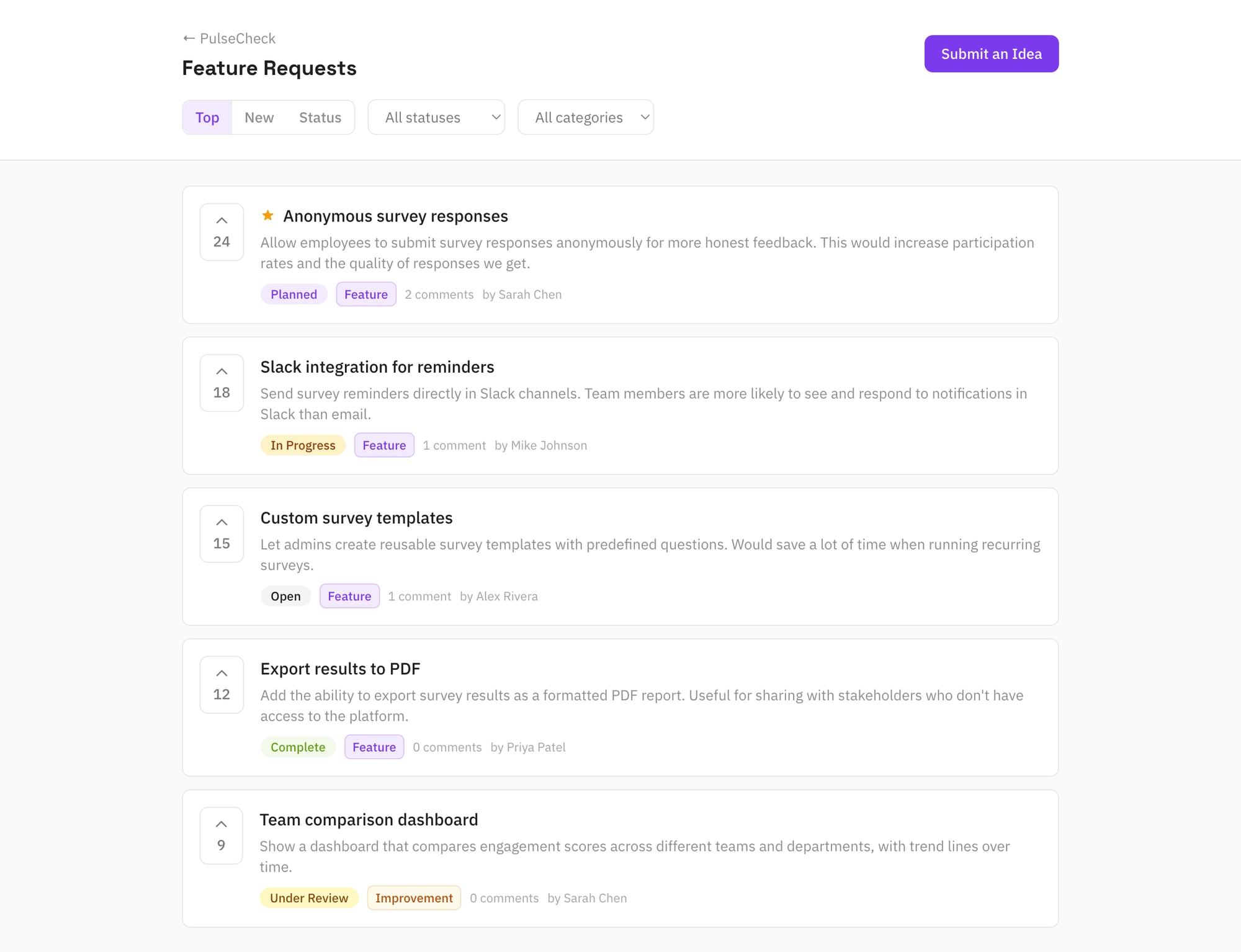 ihaveanidea feedback board