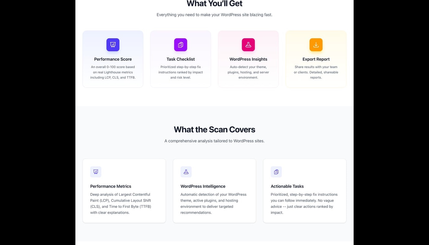 VelocityWP performance report